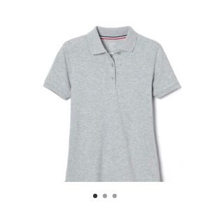4 French Toast Youth Polo Heather Gray School Uniform L 10/12